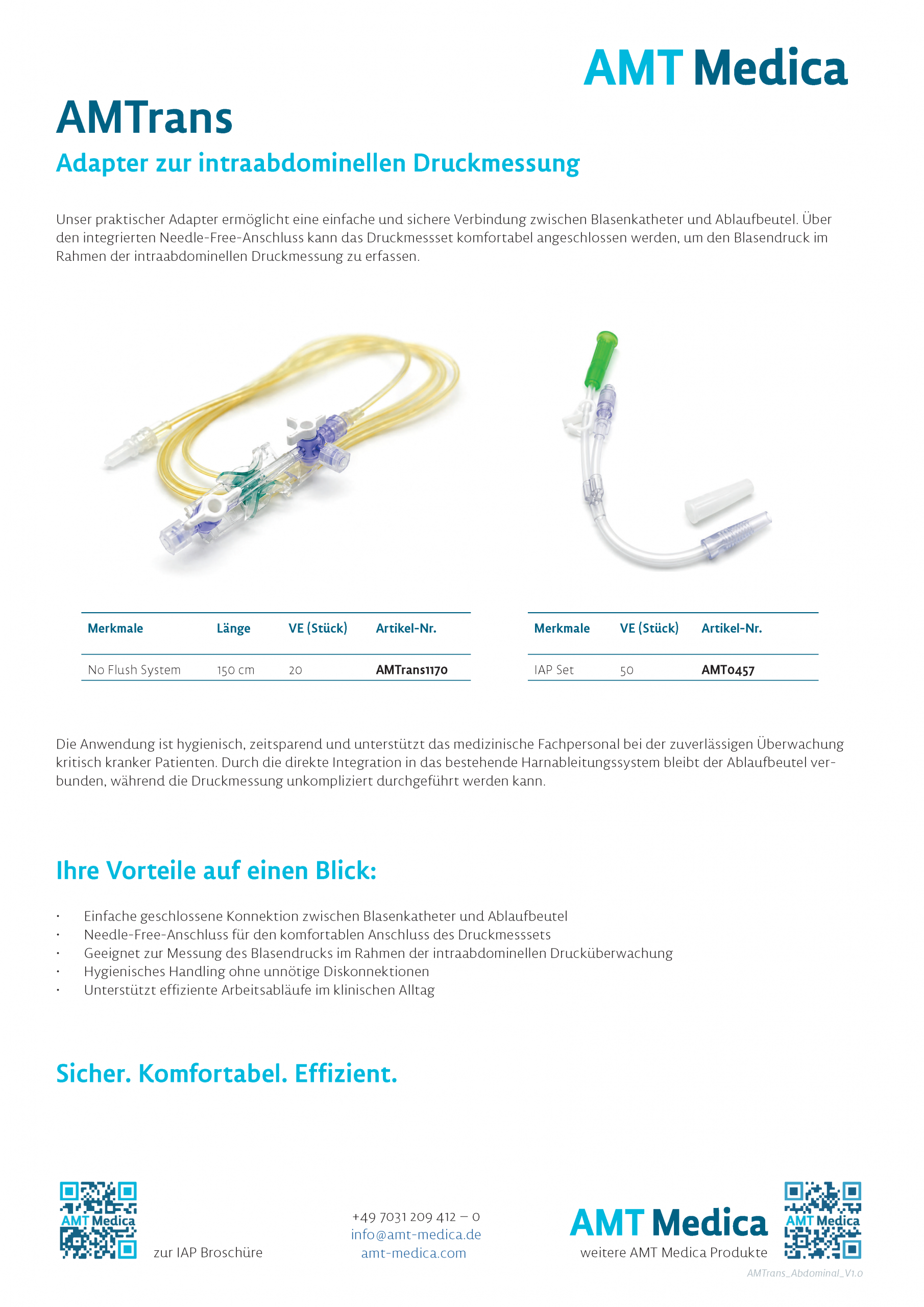Flyer intraabdominelle Druckmessung